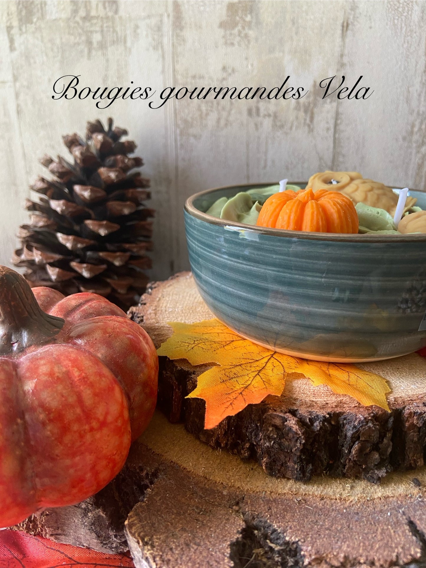 Bougie gourmande Bougie hibou citrouille Bougie parfumée cookie chocolat Bougie chantilly Bougie automne Bougie artisanale Bougie végétale Idée cadeau