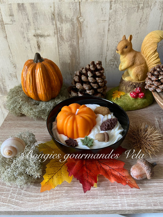 Bougie citrouille Bougie automne Bougie parfum citrouille blanche ambrée Bougie automne Bougie chantilly Bougie artisanale Bougie végétale Idée cadeau