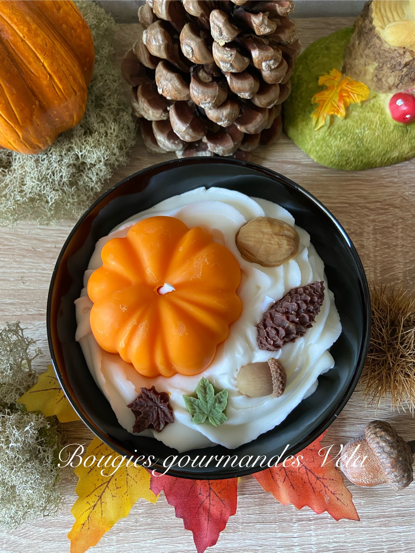 Bougie citrouille Bougie automne Bougie parfum citrouille blanche ambrée Bougie automne Bougie chantilly Bougie artisanale Bougie végétale Idée cadeau