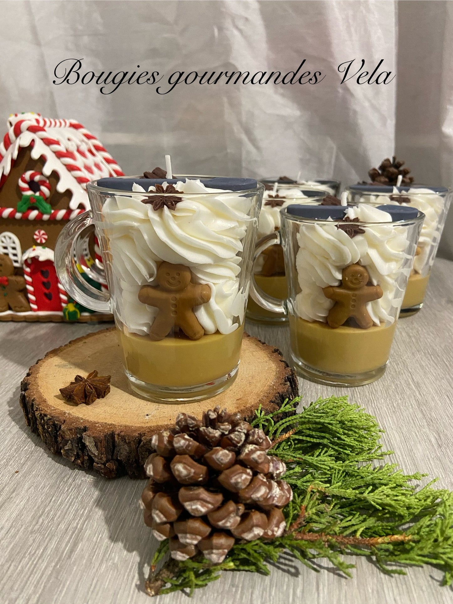 Bougie gourmande Bougie thé et pain d’épices Bougie parfumée thé et pain d’épices Bougie chantilly Bougie artisanale Bougie végétale Idée cadeau