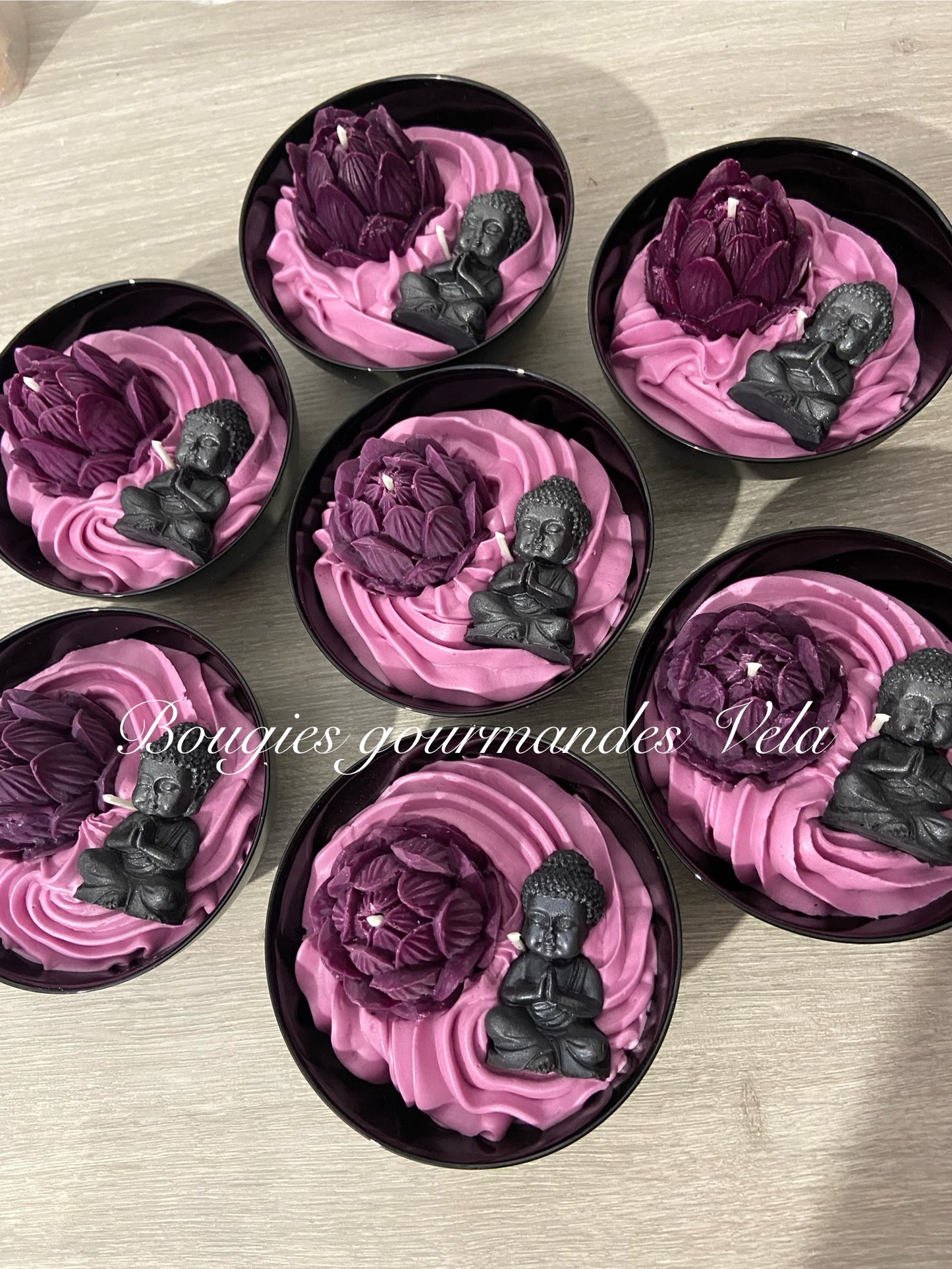 Bougie fleur lotus bouddha Bougie fleurie Bougie parfumée fruits rouges Bougie naturelle Bougie végétale Idée cadeau