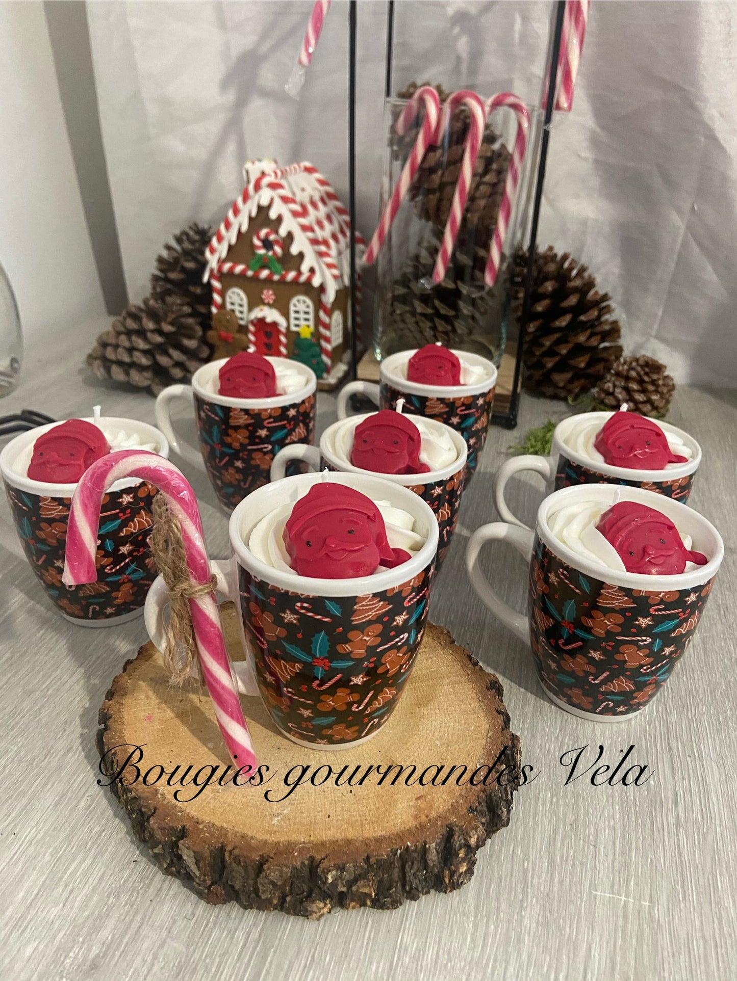 Bougie gourmande magie de Noël Bougie parfumée magie de Noël Tasse Noël Bougie chantilly Bougie végétale Bougie artisanale Bougie tasse ciné Idée cadeau Noël