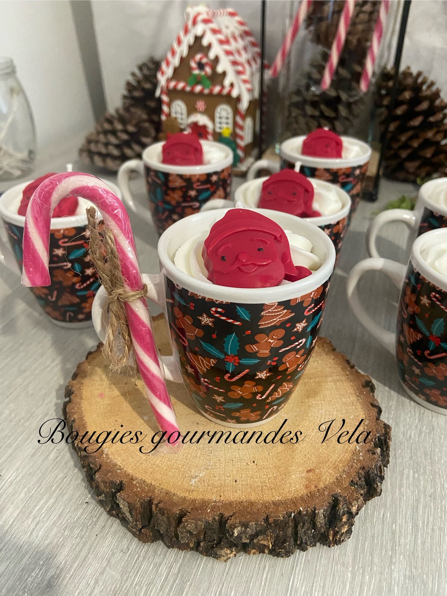 Bougie gourmande magie de Noël Bougie parfumée magie de Noël Tasse Noël Bougie chantilly Bougie végétale Bougie artisanale Bougie tasse ciné Idée cadeau Noël