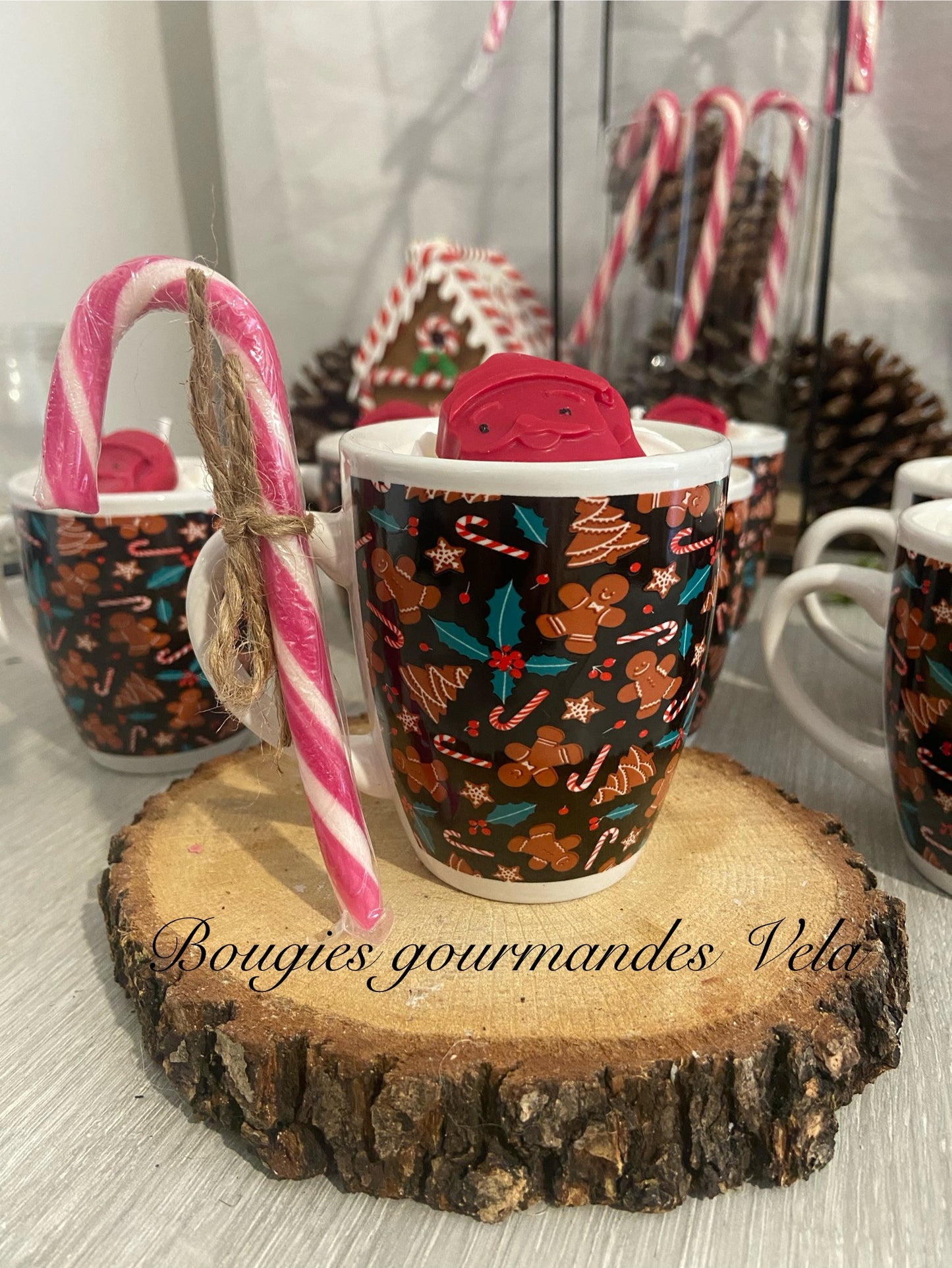 Bougie gourmande magie de Noël Bougie parfumée magie de Noël Tasse Noël Bougie chantilly Bougie végétale Bougie artisanale Bougie tasse ciné Idée cadeau Noël