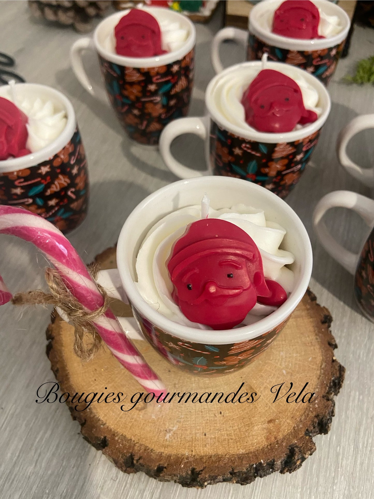 Bougie gourmande magie de Noël Bougie parfumée magie de Noël Tasse Noël Bougie chantilly Bougie végétale Bougie artisanale Bougie tasse ciné Idée cadeau Noël