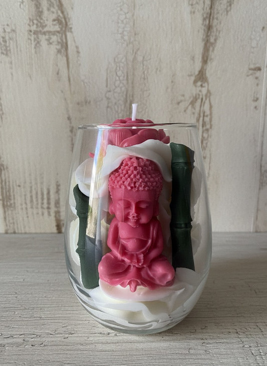 Bougie gourmande Bougie bouddha lotus bambou Bougie parfum relaxant Bougie chantilly Bougie artisanale Bougie végétale Idée cadeau