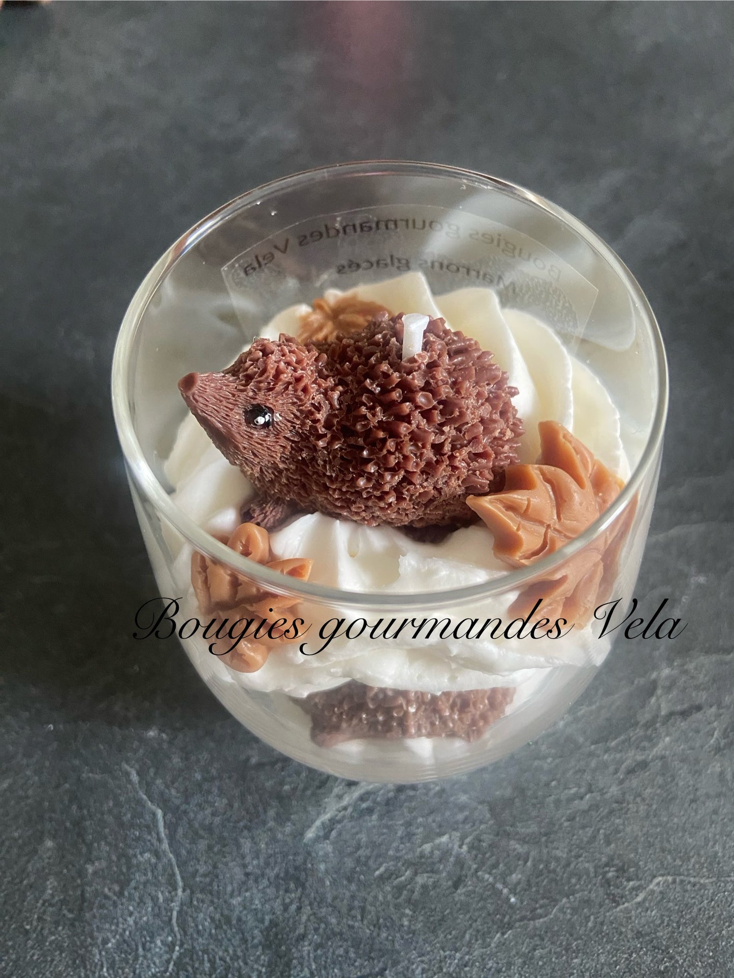 Bougie gourmande Bougie hérissons automne Bougie parfumée Bougie noel Bougie chantilly Bougie artisanale Bougie végétale Idée cadeau