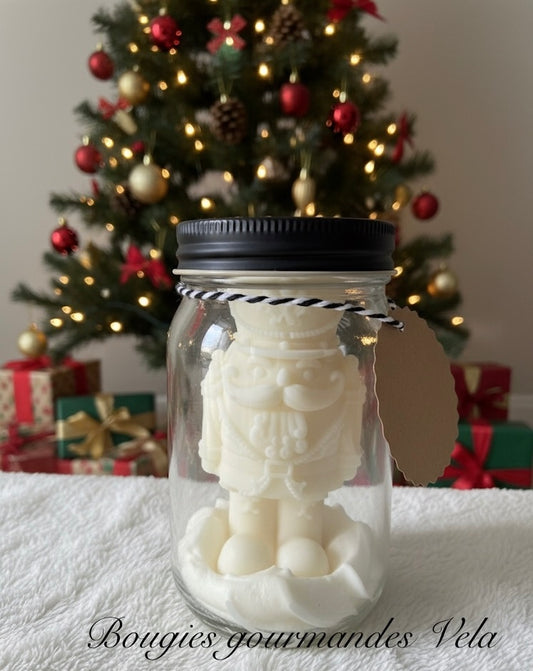 Bougie gourmande casse noisette Bougie Noël Bougie parfumée Bougie artisanale Bougie végétale Idée cadeau Noel