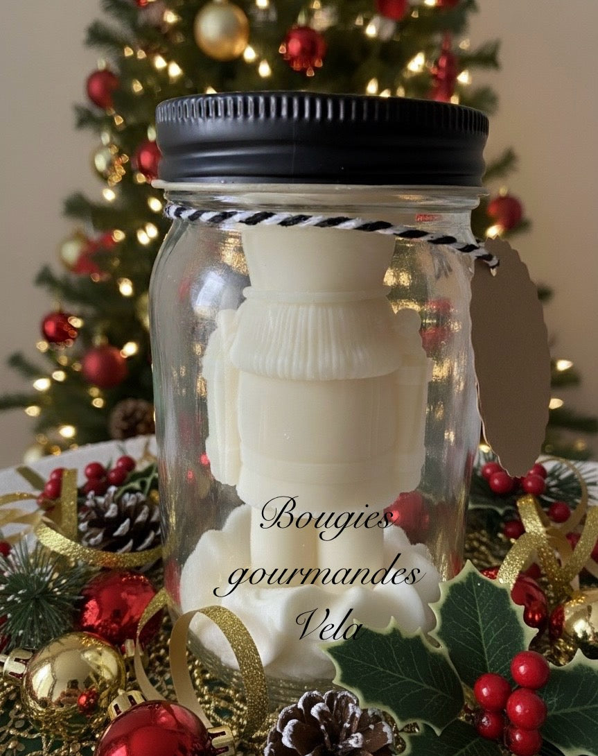 Bougie gourmande casse noisette Bougie Noël Bougie parfumée Bougie artisanale Bougie végétale Idée cadeau Noel