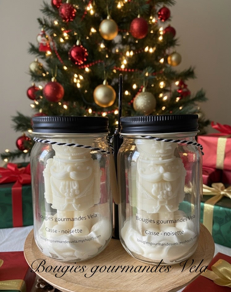 Bougie gourmande casse noisette Bougie Noël Bougie parfumée Bougie artisanale Bougie végétale Idée cadeau Noel