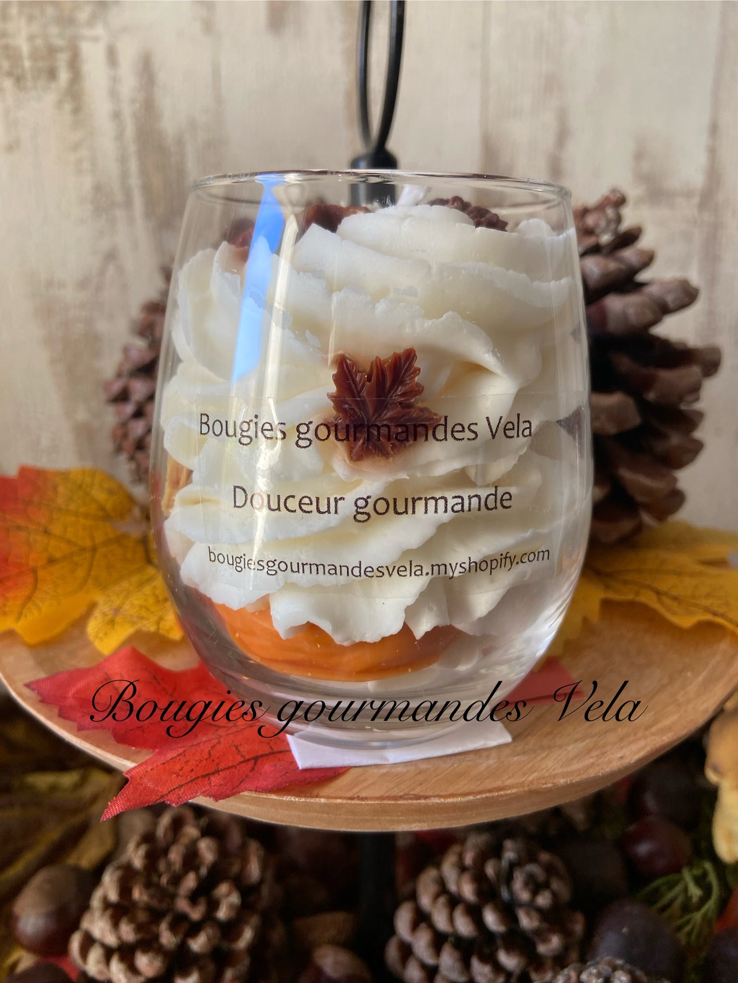 Bougie gourmande Bougie renard automne Bougie parfumée Bougie chantilly Bougie artisanale Bougie végétale Idée cadeau