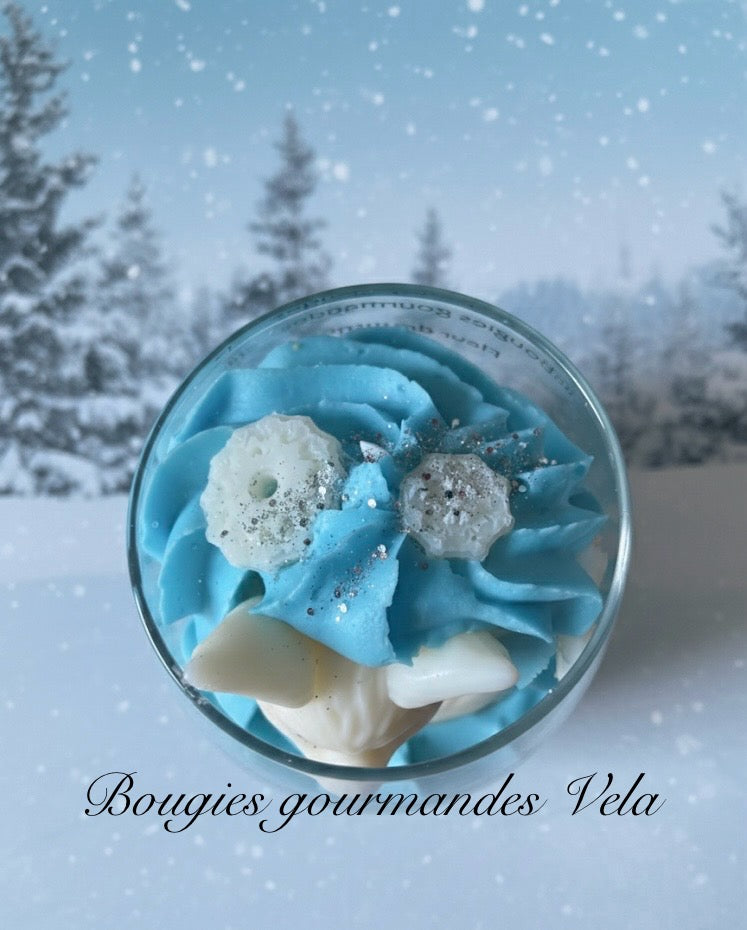 Bougie gourmande Bougie renard hiver Bougie parfumée fleur coton Bougie noel Bougie chantilly Bougie artisanale Bougie végétale Idée cadeau