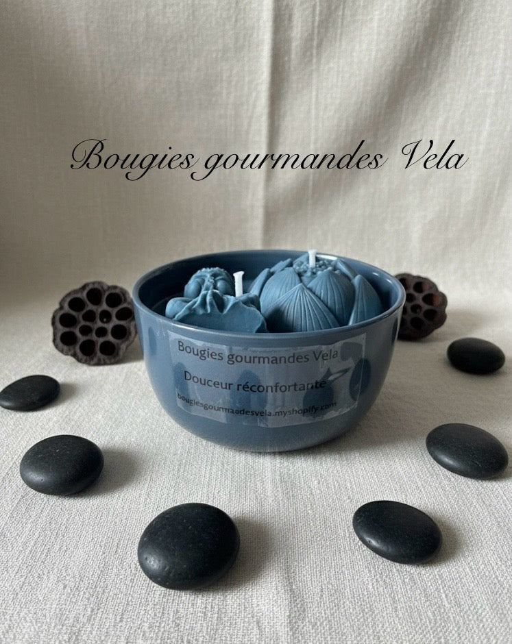 Bougie gourmande Bougie bouddha lotus Bougie parfum douceur réconfortante Bougie chantilly Bougie artisanale Bougie végétale Idée cadeau