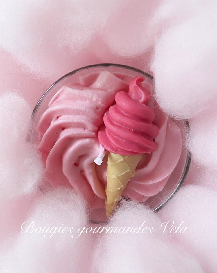 Vela gourmet Vela oso polar y copos de nieve Vela perfumada Vela navideña Vela chantilly Vela artesanal Vela vegetal Idea de regalo