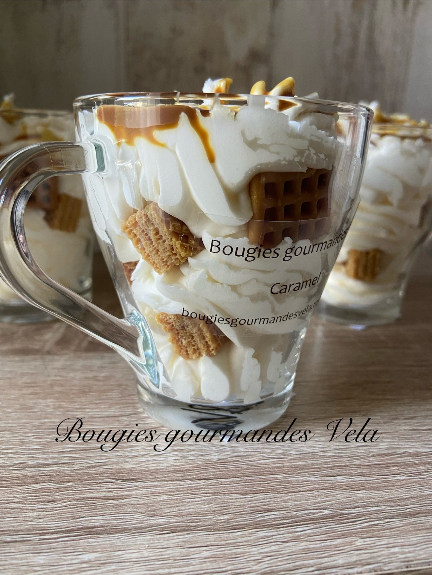 Coffret 2 bougies gourmandes parfum caramel parfum fruits rouges Bougie chantilly Bougie artisanale Bougie végétale Idée cadeau