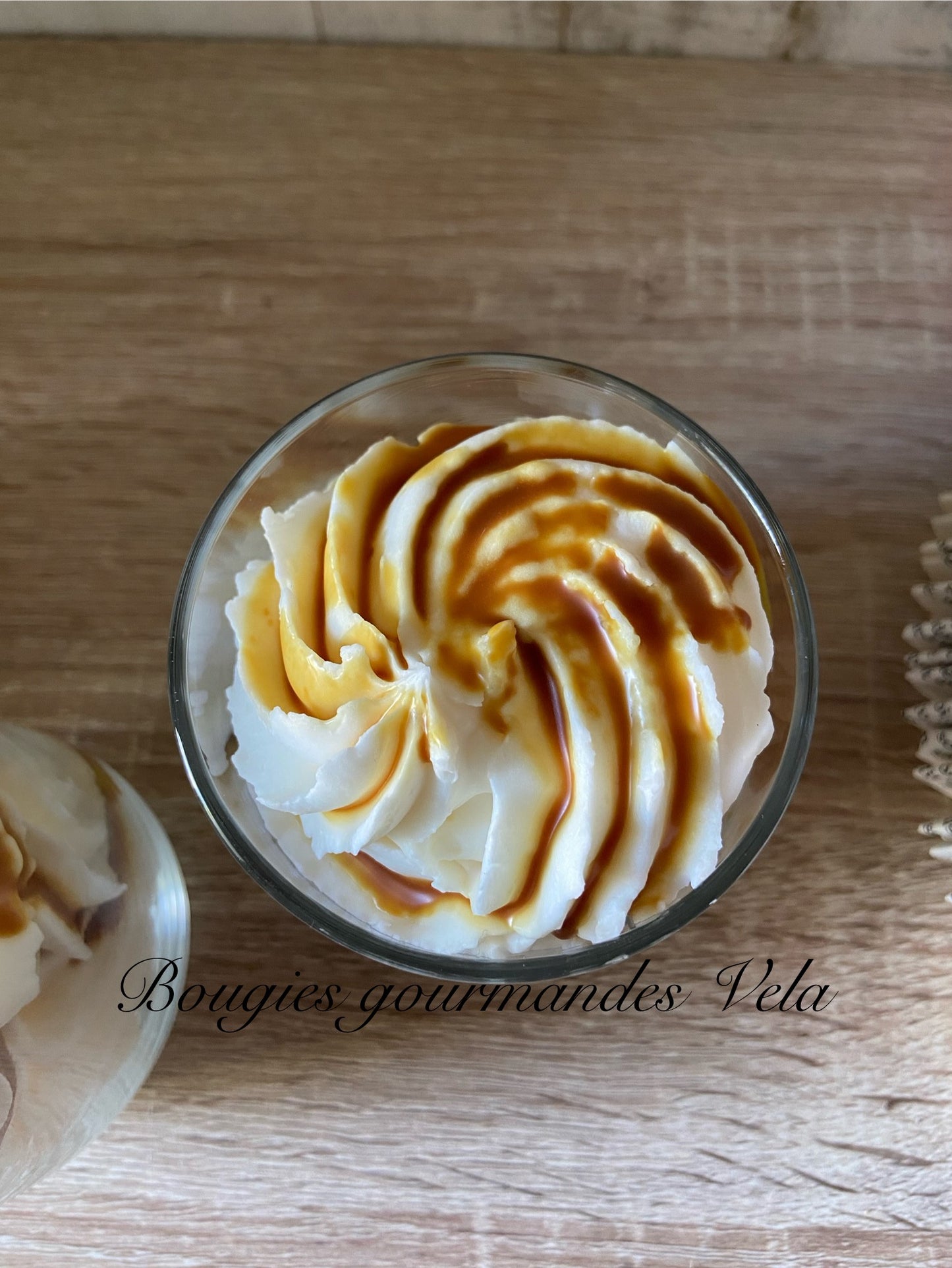 Bougie gourmande parfum caramel Bougie chantilly macarons Bougie artisanale Bougie végétale Idée cadeau