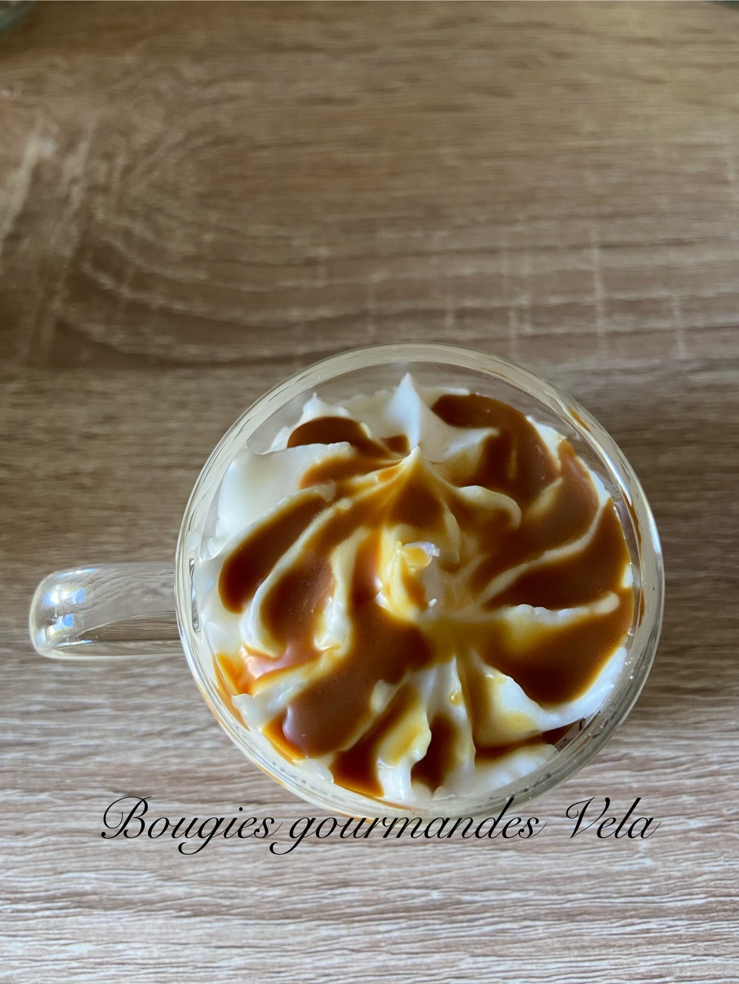 Mini Bougie gourmande parfum caramel Bougie chantilly Bougie artisanale Bougie végétale Idée cadeau