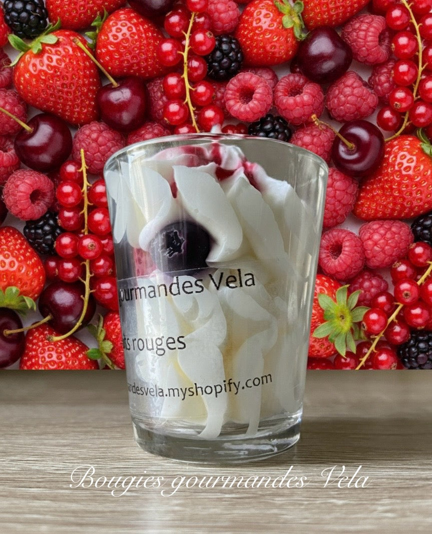 Coffret Je t’aime 2 bougies gourmandes parfum chocolat praliné parfum fruits rouges Bougie chantilly Bougie artisanale Bougie végétale Idée cadeau (Copie)