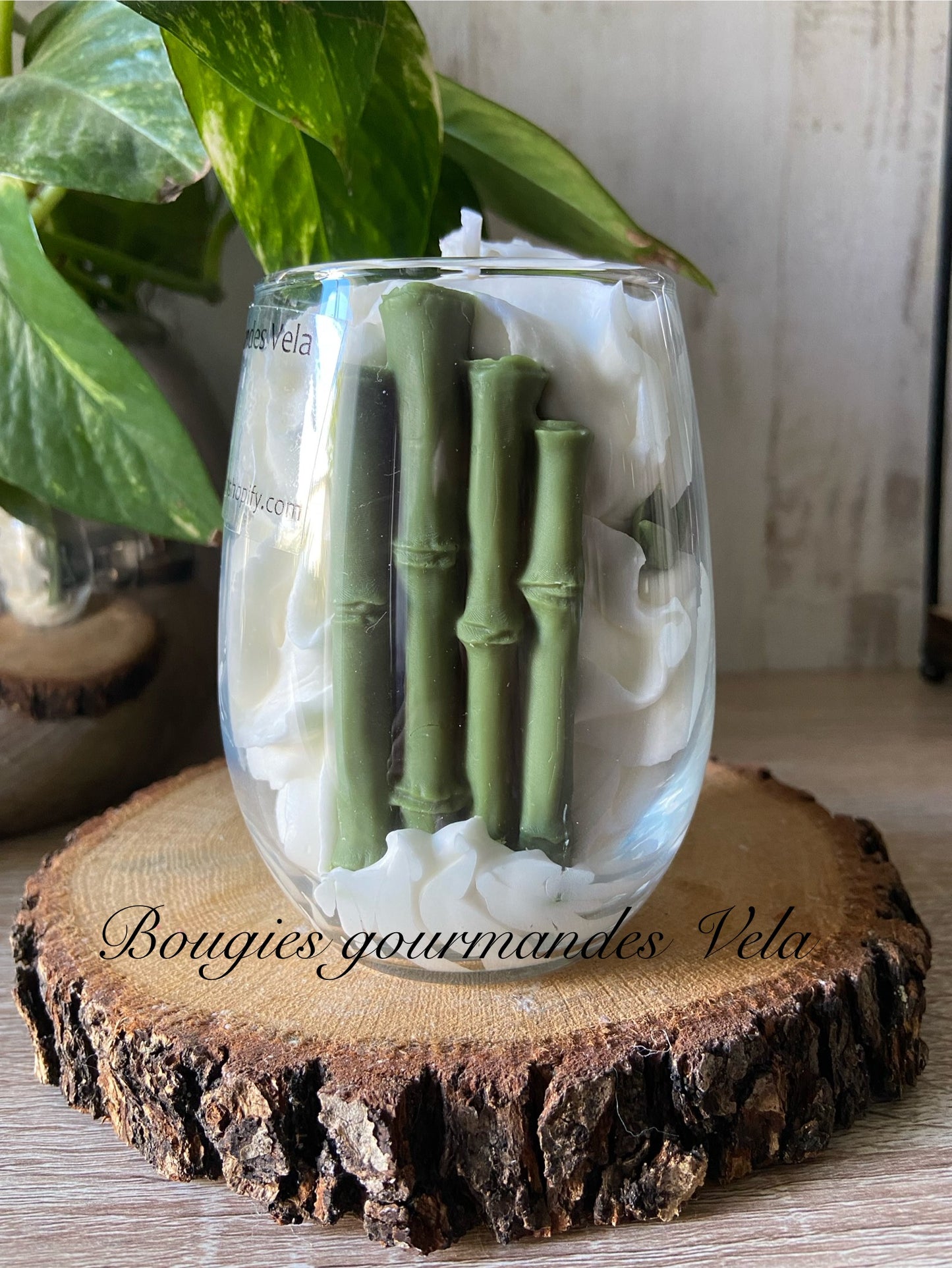 Bougie gourmande panda bambou parfumée Bougie chantilly Bougie artisanale Bougie végétale Idée cadeau