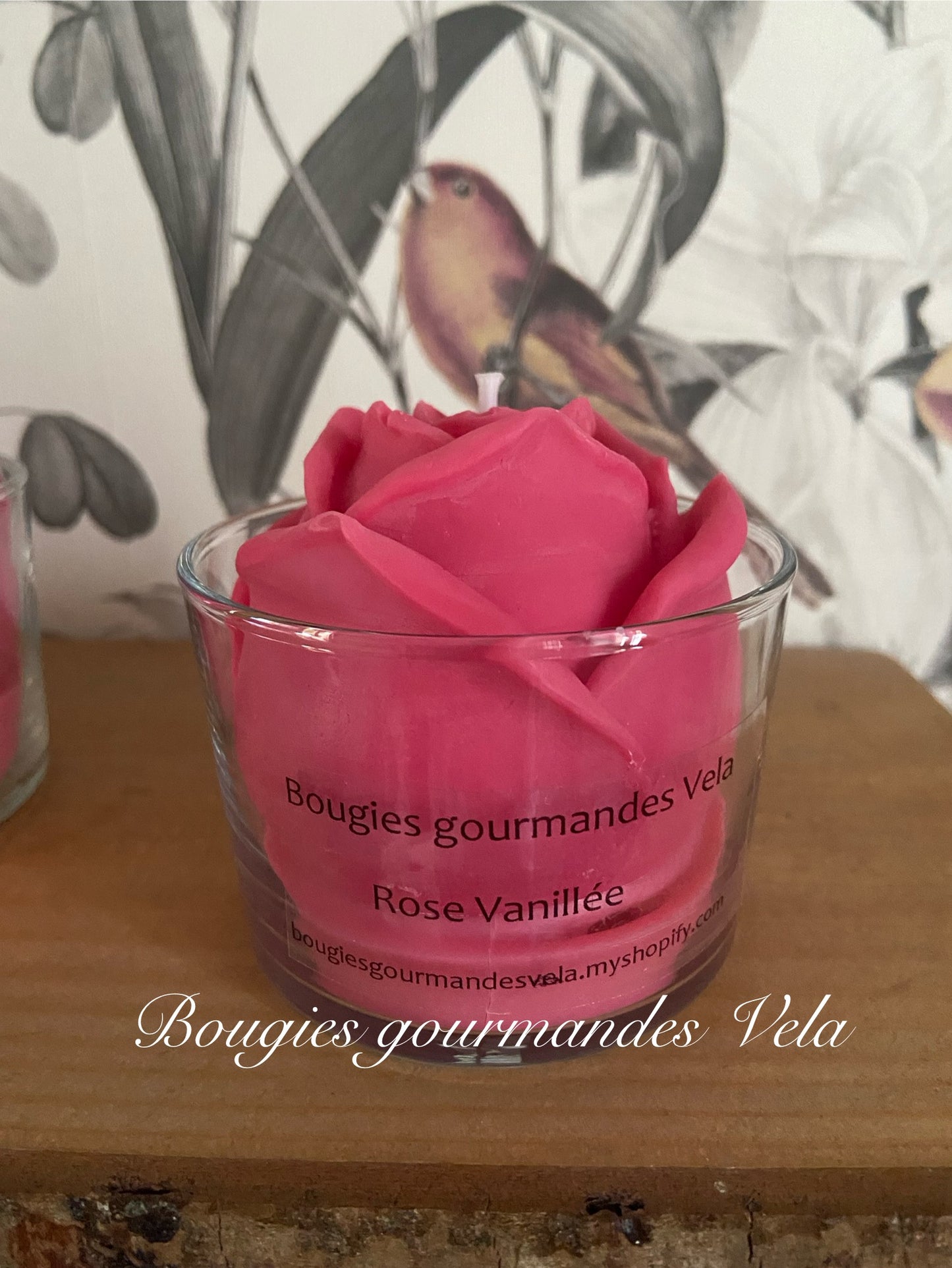 Coffret bonne fête maman Bougie fleur rose parfum rose vanillée Idée cadeau Saint Valentin