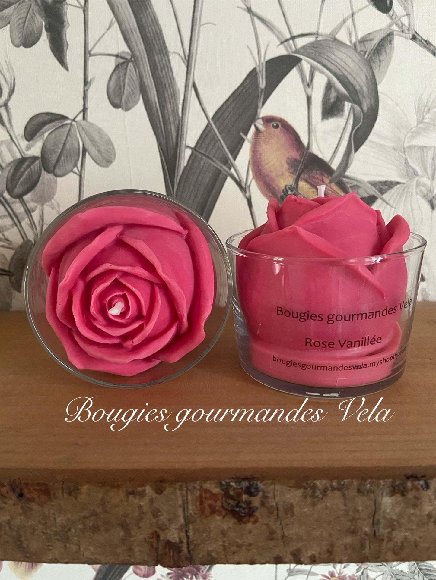 Coffret bonne fête maman Bougie fleur rose parfum rose vanillée Idée cadeau Saint Valentin