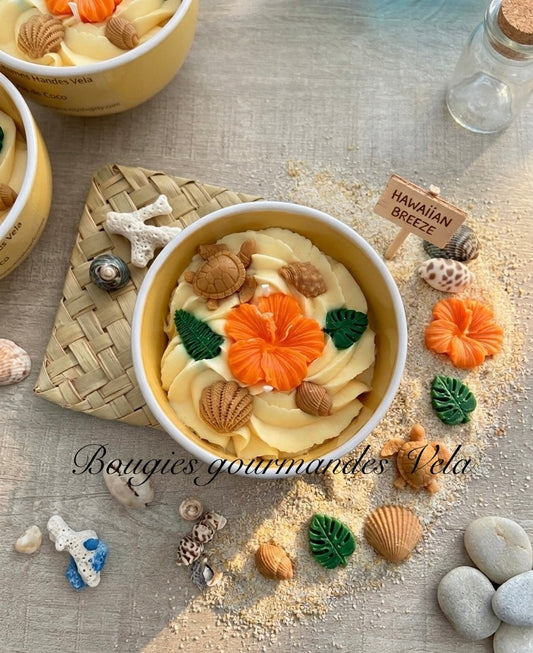 Bougie gourmande mangue coco Bougie parfumée Bougie chantilly Bougie artisanale Bougie végétale Idée cadeau