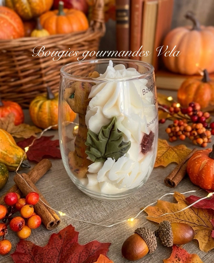 Bougie gourmande automne chat Bougie parfumée cookie chocolat Bougie chantilly Bougie végétale Idée cadeau
