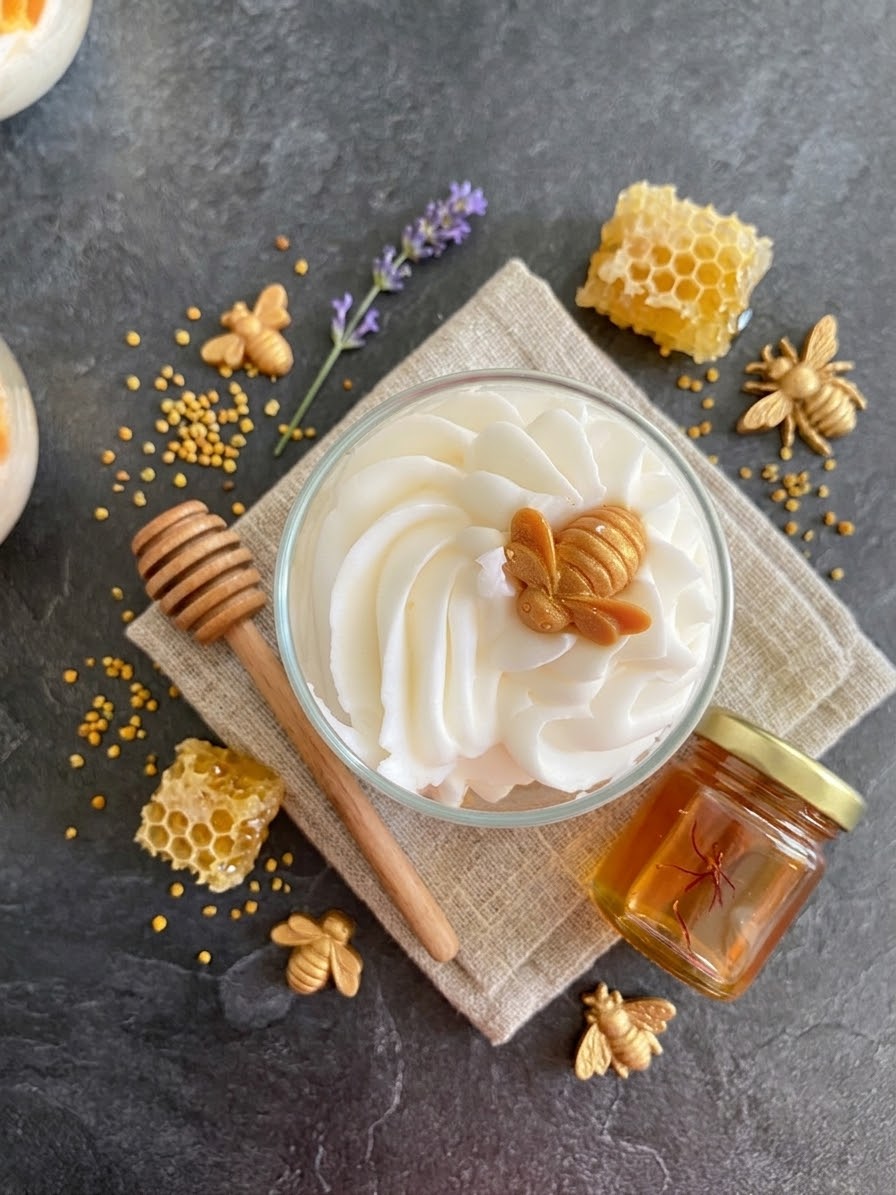 Bougie gourmande parfumée miel Bougie chantilly Bougie végétale Idée cadeau noel